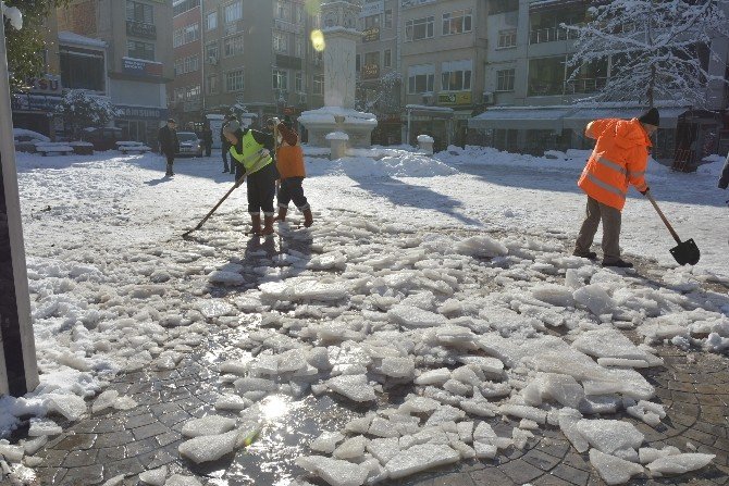 Fatsa’da Kar Temizleme Çalışmaları