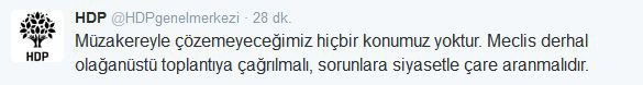 Hdp: "Meclis Derhal Olağanüstü Toplantıya Çağrılmalı"