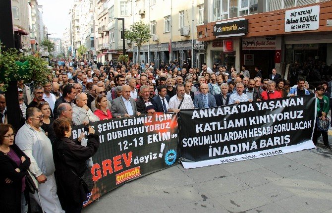 Ankara’daki Bombalı Saldırı Samsun’da Protesto Edildi