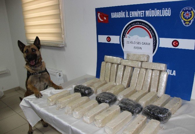 Karabük’te 21 Kilo Eroin Ele Geçirildi