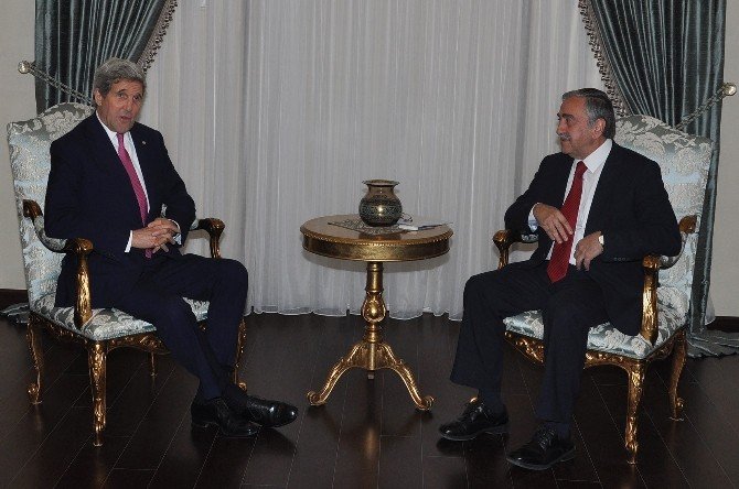Abd Dışişleri Bakanı Kerry, Kktc Cumhurbaşkanı Akıncı İle Görüştü