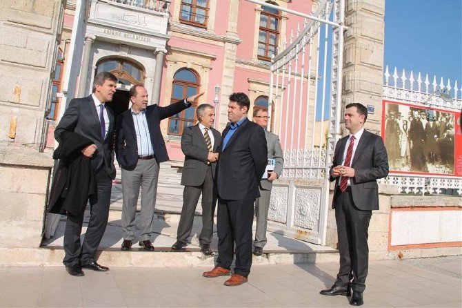 Makedonya Kültür Bakanı Müsteşarı Şehabi, Edirne Belediye Başkanı Gürkan’ı Ziyaret Etti