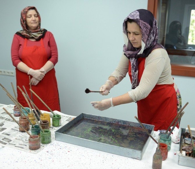Çalılı Kadınların ‘Ebru’ Heyecanı