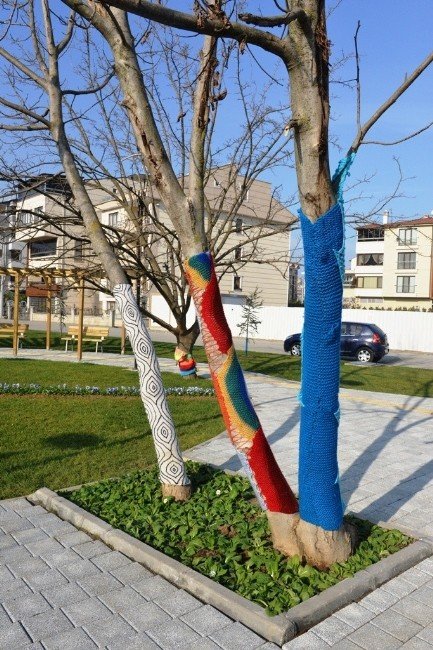 Üniversiteli Ressamlar Ağaçları Giydirdi