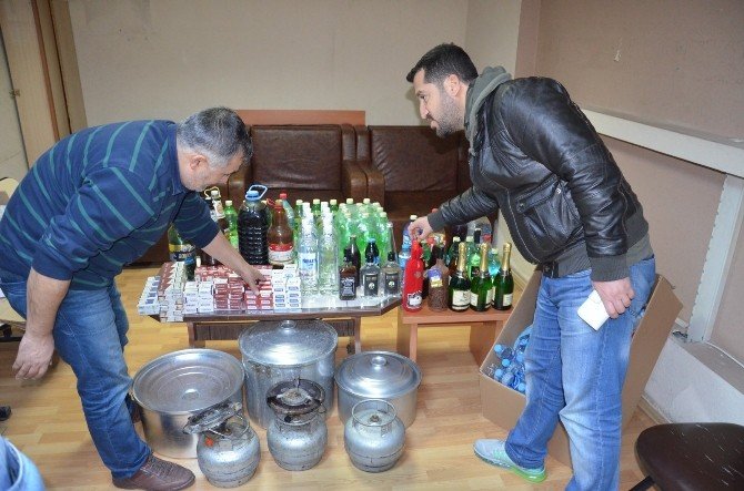 Fatsa’da Sahte İçki Ve Kaçak Sigara Operasyonu