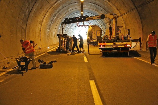 Rize’de Tünelde Trafik Kazası: 1 Yaralı