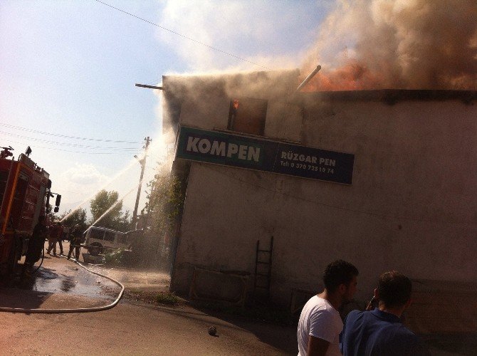 Safranbolu’da İş Yeri Yangını