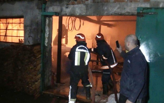 Sakarya’da Kaşık Atölyesinde Yangın
