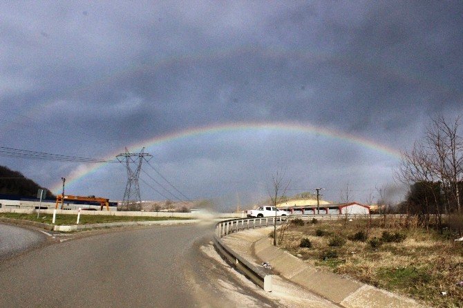 Sakarya’da Gökkuşağı Manzarası