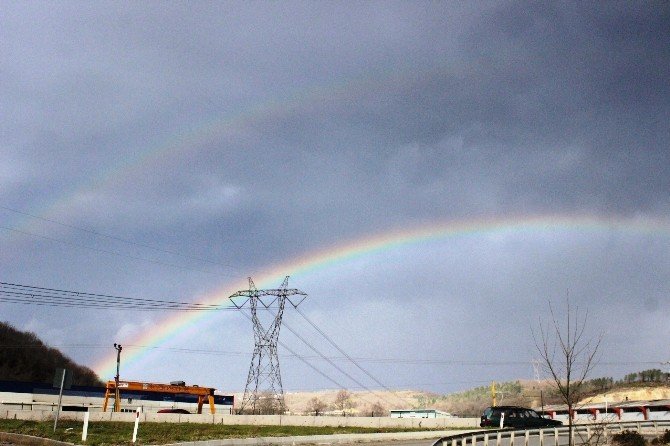 Sakarya’da Gökkuşağı Manzarası
