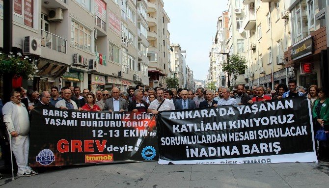 Ankara’daki Bombalı Saldırı Samsun’da Protesto Edildi