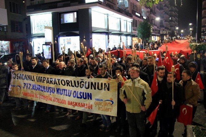 Samsun’da Osmanlı’nın 717. Kuruluş Yılı Yürüyüşü