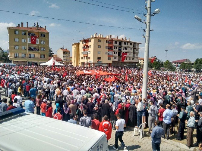 Bolu’da Binlerce Kişi Şehidini Uğurladı