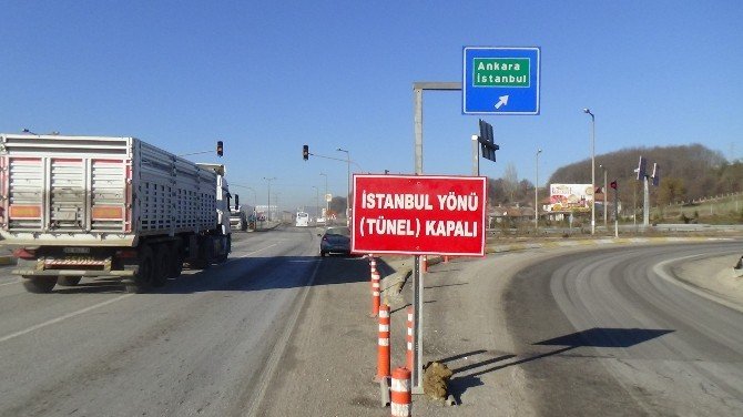 Bolu Tüneli İstanbul İstikameti 8 Saat Ulaşıma Kapatıldı