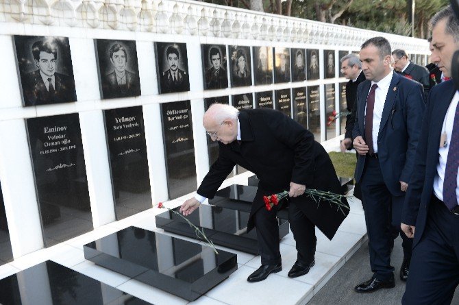 Tbmm Başkanı Kahraman, Bakü’de Türk Şehitliğini Ziyaret Etti
