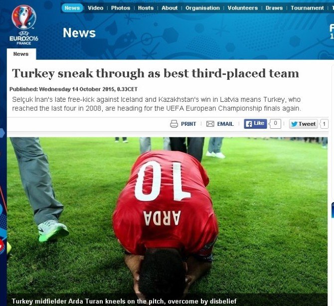 Uefa, Türkiye’nin Zaferine Şaşırdı