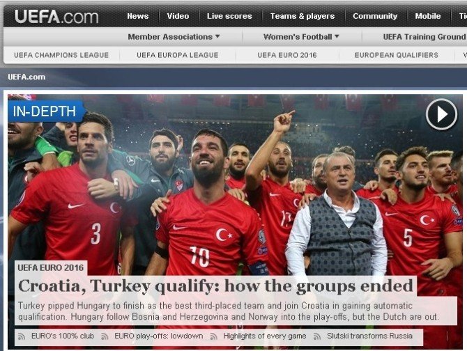 Uefa, Türkiye’nin Zaferine Şaşırdı