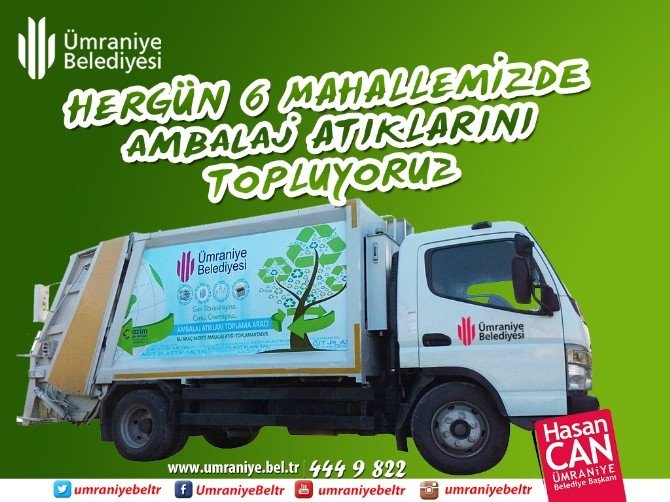 Ümraniye Belediyesi Geri Dönüşüm Çalışmalarını Sürdürüyor