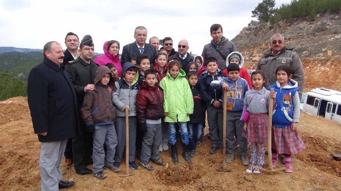 Silifke’de Öğrenciler Fidan Dikti