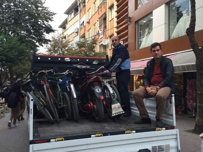 Sakarya’da Yasak Alanda Bisiklet Kullananlar Cezalandırıldı