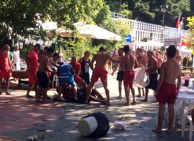 Donla Denize Girme Kavgası: 1 Yaralı