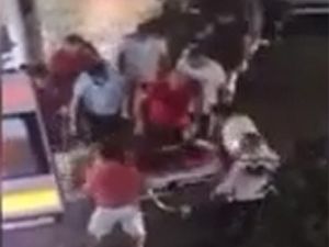 Rize'de yaralıyı sedyeden düşürdüler