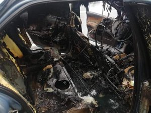 Rize’de Seyir Halindeki Araç Alev Alev Yandı