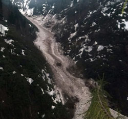 Rize'de Çığ Böyle Düştü