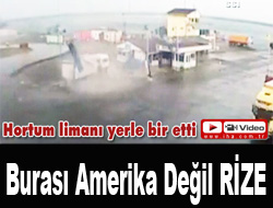 Rize'deki hortum dehşeti güvenlik kamerasında