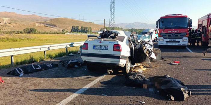 Rize plakalı otomobil kaza yaptı 4 ölü, 4 yaralı