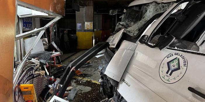 Rize’de Dehşet Anları: Sürücüsüz Vidanjör Otoparka Daldı! 3 Araçta Hasar, 1 Yaralı