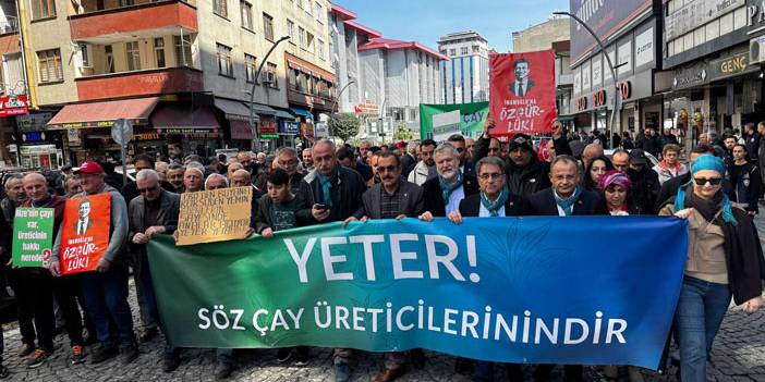 Rize'de Çay Yürüyüşü; Deniz: Çayda 40 TL ve Kanuni Güvence Şart, Ocaklı: Rizeli Desteğini Verdi Karşılığında Koca Bir Sıfır Aldı