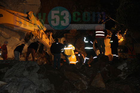 Rize'de Tünel İnşaatında Göçük 1 Ölü 3 Yaralı