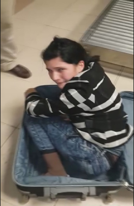 Gürcü kadın valizin içinde Türkiye'ye girerken yakalandı