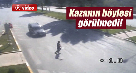 Erzurum'da MOBESE'ye yansıyan trafik kazaları